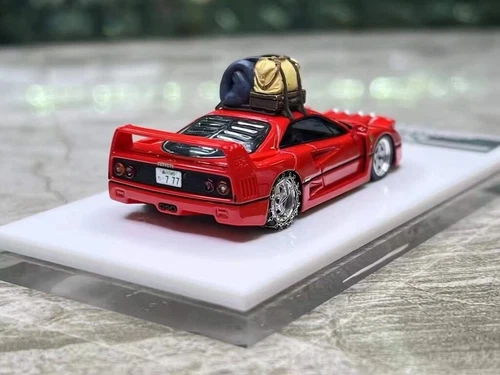 MY64 1:64 Red Snow F40 Classic Super Racing Sports Model Diecast Resin Car - Picture 2 of 9