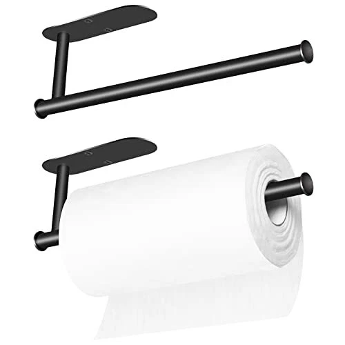 2 Pack Under Cabinet Paper Towel Holder Wall Mounted for Kitchen Bathroom RV