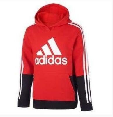 adidas Youth Boys Athletic Cotton Blend Pullover Hoodie Pick Sz