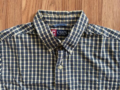 Chaps Men Casual Shirt Long Sleeve Collared Button Down Front Pocket Size M - Picture 3 of 9
