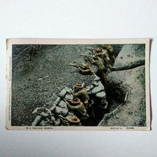 1921 In A Practice Trench Military Post Card 