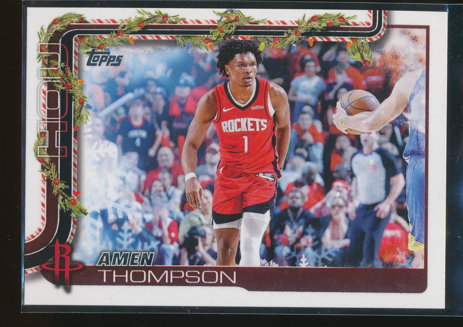 Amen Thompson #SSB-AT Basketball Cards 2025 Topps Holiday SSP Back Variation trading card — raw and PSA graded price guide