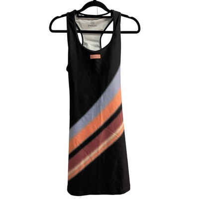 PE Nation Flex Dress Size Small NWT Black Wave Stretch Tennis $159 Cut Out