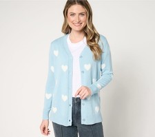 Belle by Kim Gravel Women's Top Sweater FallingLove Clear Sky Size X-Large