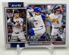 2026 Topps Jacob Wilson Aaron Judge Bo Bichette #204 League Leaders