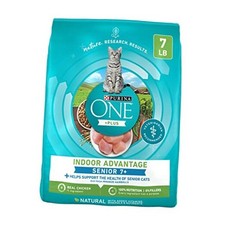  High Protein, Natural Senior Dry Cat Food, Indoor 7 Pound (Pack of 1) Chicken 4.46 per pound