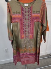 Pakistani Indian Shalwar Kameez Winter Women Stitched Size XS/36 Desi Clothes