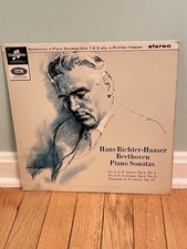 BEETHOVEN Piano Sonatas 1 2 LP HANS RICHTER-HAASER Columbia Stereo SAX 2574 ED1
