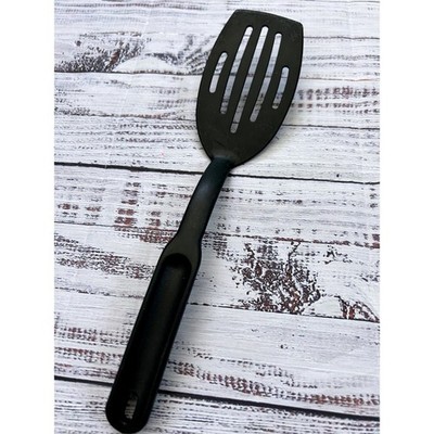 Tupperware Black Slotted Spatula Turner Kitchen Utensil 1818-4