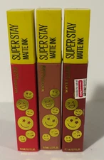 Lot (3) Maybelline Super Stay Matte Ink Liquid Lipstick 430, 445, 455
