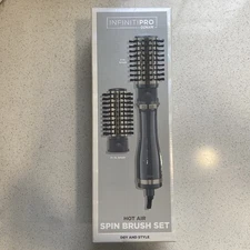 INFINITIPRO BY CONAIR Hot Air Styling Brush Set with 2-Inch and 1.5-Inch Bristle