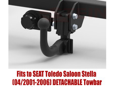 Abnehmbare Zug Stange für Seat Toledo Limousine Stella + (2001-2006) & 13 Pin