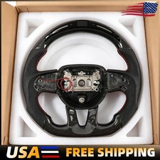 LED Carbon Fiber  Steering Wheel For Dodge Charger Durango SRT 15-23 In US Stock