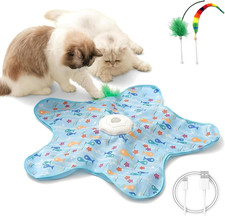 Hide and Seek Interactive Cat Toy, 5-Hole Motion Activated Bird Sound USB Rechar