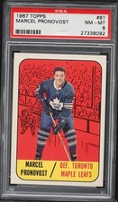 1967 Topps Hockey Marcel Pronovost #81 PSA 8 