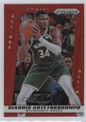 2024-25 Panini Prizm Deca All-NBA Red 32/199 Giannis Antetokounmpo #271 hs9