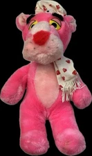 VINTAGE 1980 Mighty Star PINK PANTHER Valentines Day Stuffed Plush Toy