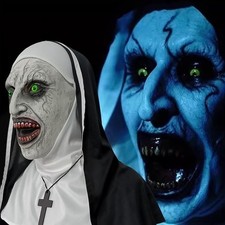 The Nun Conjuring Latex Mask Scary Creepy Horror Halloween Bloody Open Mouth New