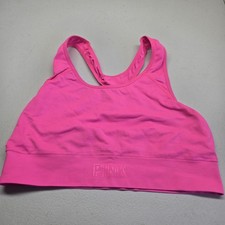 Victoria's Secret PINK Women Sports Bra Large Pink Wireless Unlined Racerback