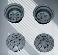 Weld Draglite 8 Hole Drag Wheels Front & Rear 4 Pcs. Pressure Cast Resin 1/25th