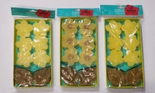 NEW Pier 1 One 8 Floating Candles: 6 floral-shaped 2 leaf-shaped candles Yellow