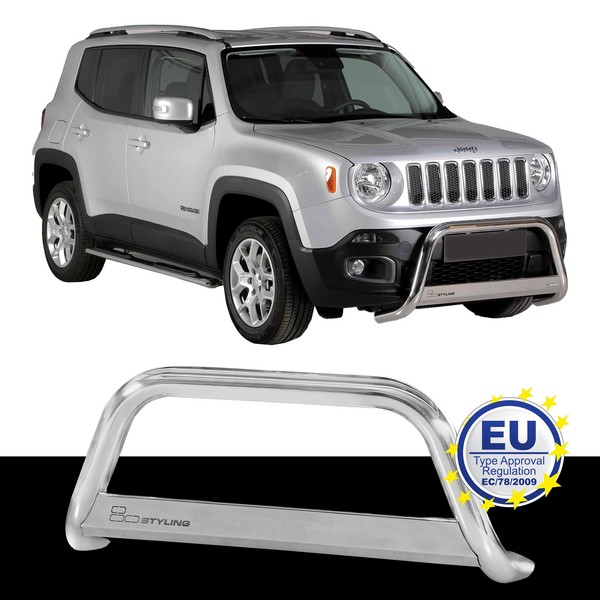 FrontbüGel Edelstahl Passend FüR Jeep Renegade 2014 Bis 2017 Chrome-image