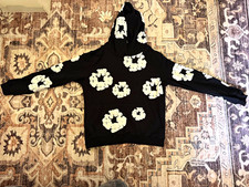 Denim Tears Mens Hoodie Size M Black/White