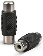NuIth 2-Pack RCA Female to Coupler, Adapter Barrel...