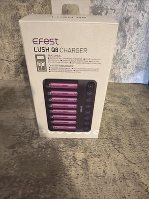 Efest Lush Q8 Lithium Battey Charger, NEW Version BOXED