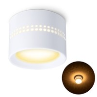 Alapi Deckenspot Weiß Rund Mit Led Lampe GX53 Drei Einstellbaren Lichtfarben 3CC