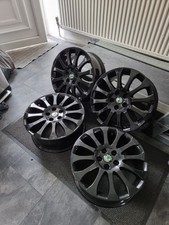 4x Alloy Wheels GLOSS BLACK SKODA FABIA II ROOMSTER 6.5x16 ET43 5x100 5J0601025L