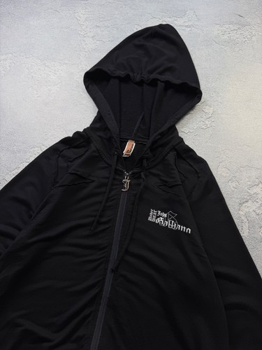 John Galliano Rare Gothic Zip Hoodie Black Y2K Darkwe… - Gem