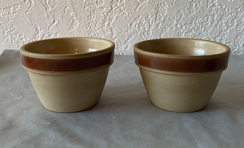 Set of 2 Gres Gien Stoneware Ceramic Bowls Made in France  