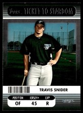 2009 Topps Ticket to Stardom To Travis Snider Rookie Toronto Blue Jays #TTS-2
