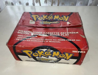 Vintage Funai Pokemon Pikachu Blue VCR VHS Tape Player Box PK240D READ DESCR Htf