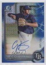 2022 Bowman Mega Box Chrome Mojo Blue Refractor 87/150 Cooper Kinney Auto 02u3