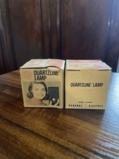 Two Vintage General Electric GE Quartzline projector lamps 120v 250w