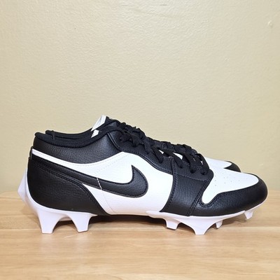 Air Jordan 1 Low TD Panda White Black Football Cleats FJ6245-100 Men's Size 10