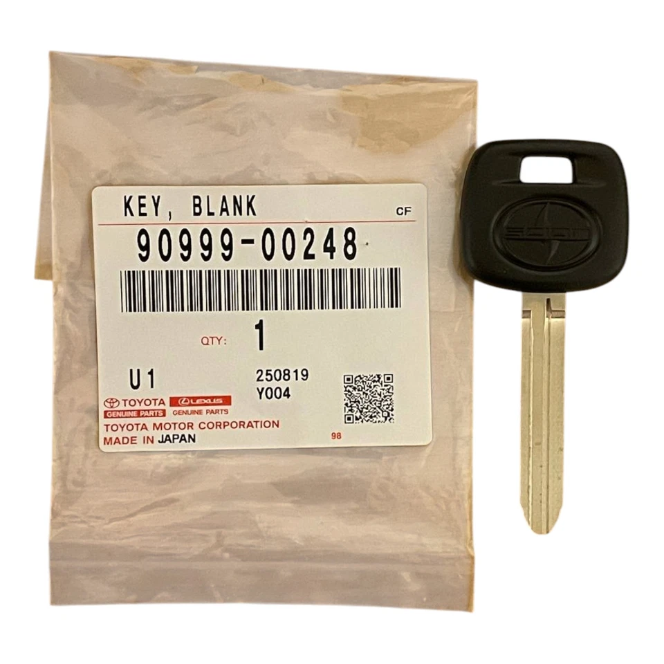 Llave de encendido genuina Toyota Scion Master en blanco 90999-00248 sin cortar Japón Foto 3 de 4