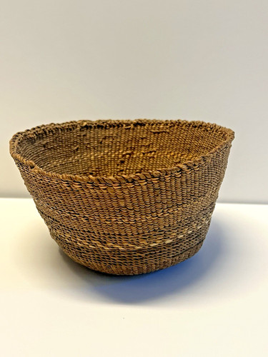 Original Native American Indian Dark Weaved Tinglit Basket; Early 1900's; #AB1