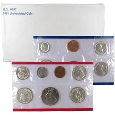 1981 Uncirculated Coin Set U.S Mint Original Government Packaging OGP