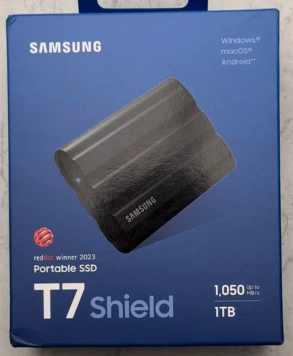 Samsung T7 Shield 1TB Portable SSD EXTERNAL HARD DISK DRIVE HDD - BLACK NEW