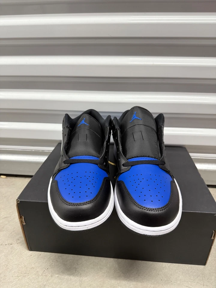 Tallas 11.5-14 Air Jordan 1 Puntera Real Negra Baja Foto 3 de 4