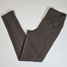 Athleta Delaney Moto Biker Leggings Womens Small Charcoal Ankle Zip Yoga Pants