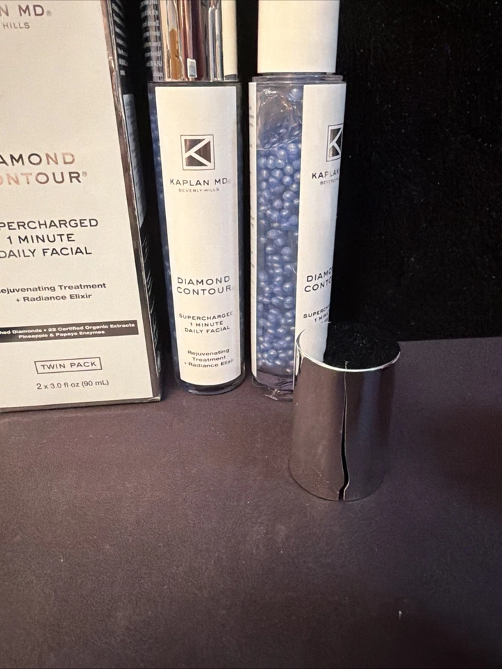 Paquete doble facial diario Kaplan MD Diamond Contour Supercharged de 1 minuto. Nuevo. Foto 3 de 4