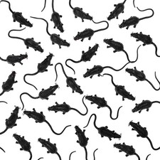 Gejoy 36 Pcs Fake Mice Realistic Mouse Rats Small 6.5 x 1.5 cm, Black