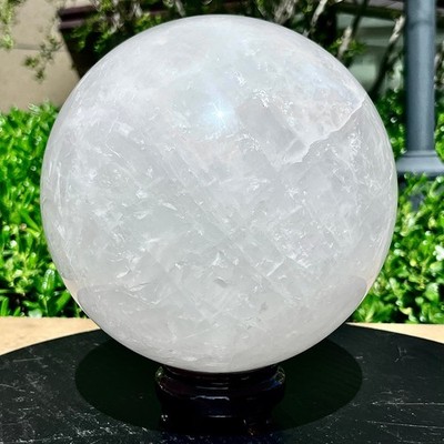 22LB Natural White Crystal Clear Quartz Crystal Sphere Ball Healing Meditation