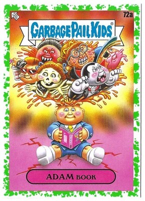 2022 TOPPS GARBAGE PAIL KIDS BOOK WORMS ADAM BOOK GREEN 72a