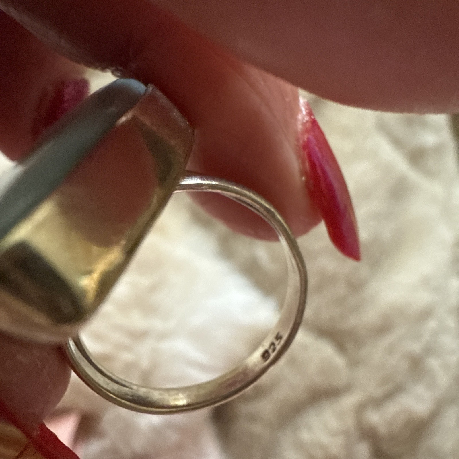 Larimar 925 Silver Ring - image 2