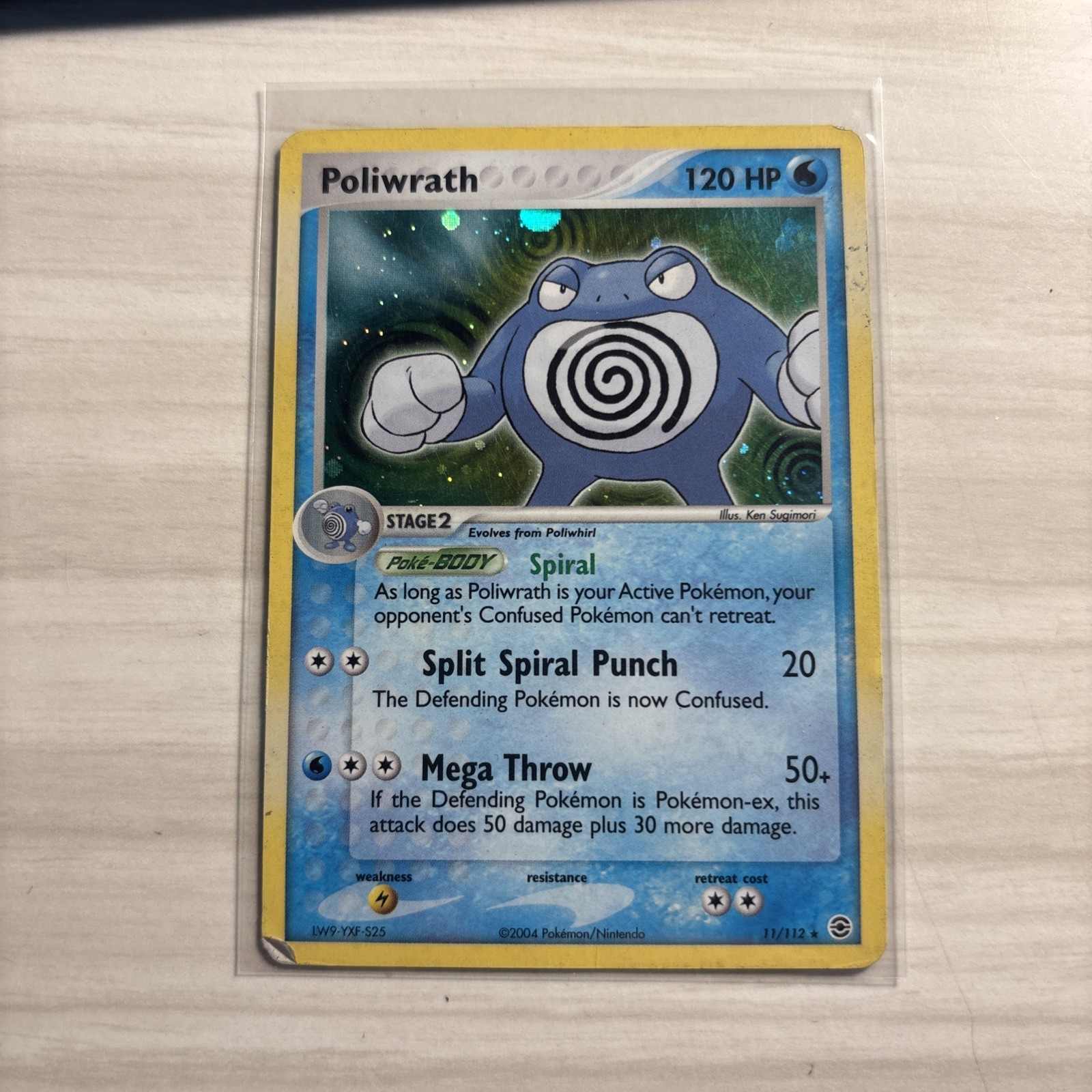 Pokemon Card - Poliwrath FireRed & LeafGreen 11/112 Holo Rare